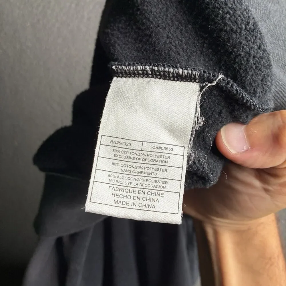 Vintage Nike Faded Black Full Zip Hoodie Silver Tag Y2K Swoosh Men’s 2XL